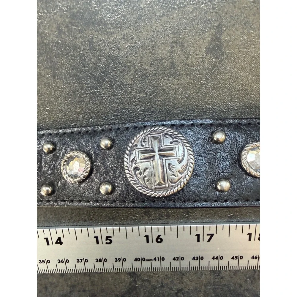 Kids Western Cowboy Belt Size 20 Genuine Leather Bronc Rider Cross Concho Rodeo